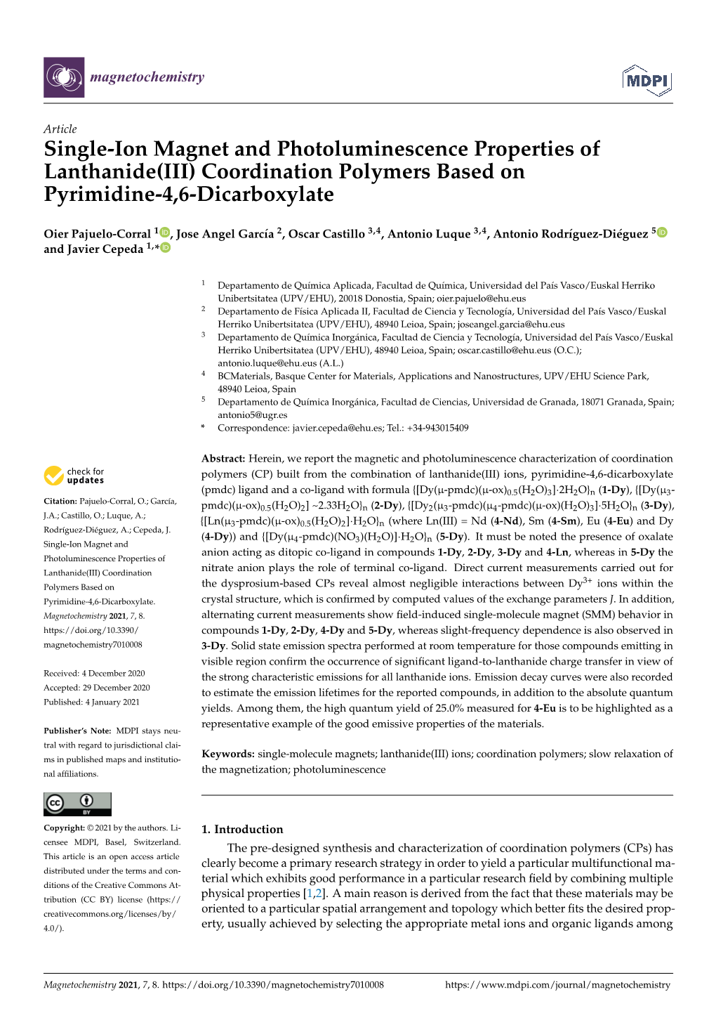 Coordination Polymers Based on Pyrimidine-4,6-Dicarboxylate