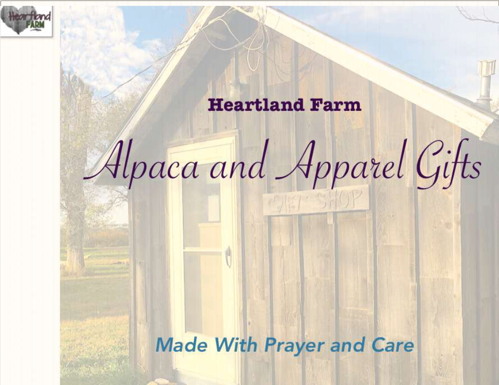 Heartland Farm Catalog Alpaca Goods