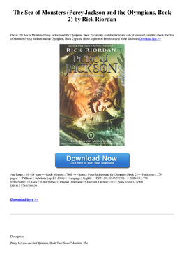 The Sea of Monsters (Percy Jackson and the Olympians, Book 2) by Rick Riordan