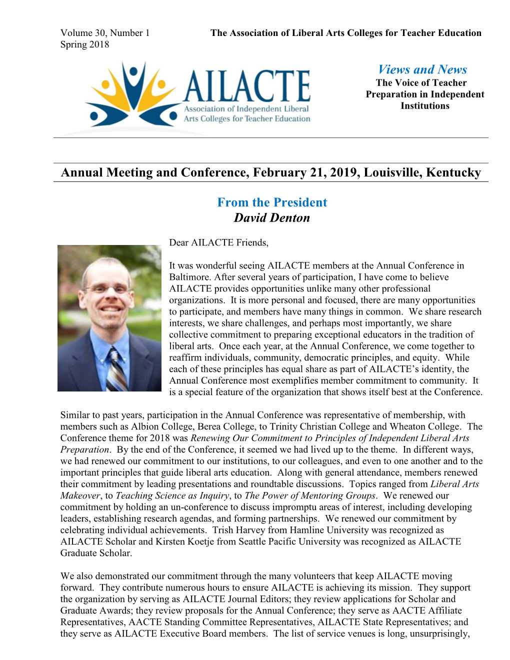 Views and News Annual Meeting and Conference, February 21, 2019