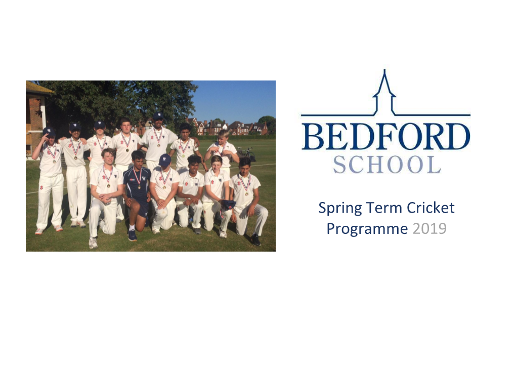 Spring Term Cricket Programme 2019