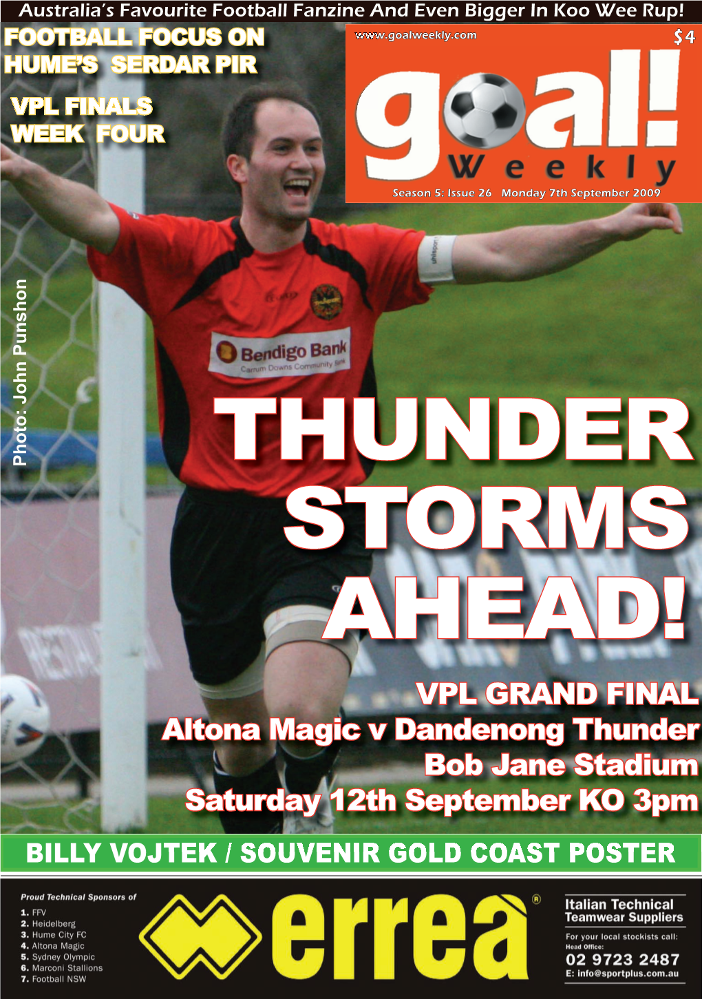 VPL GRAND FINAL Altona Magic V Dandenong Thunder Bob Jane Stadium Saturday 12Th September KO