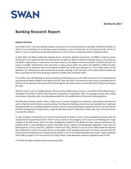 Banking Research Report