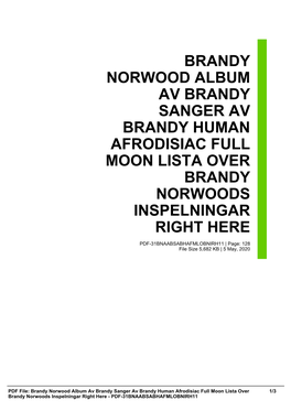 Brandy Norwood Album Av Brandy Sanger Av Brandy Human Afrodisiac Full Moon Lista Over Brandy Norwoods Inspelningar Right Here