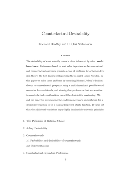 Counterfactual Desirability