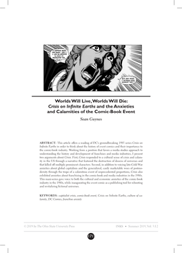 Crisis on Infinite Earths and the Anxieties and Calamities of the Comic-Book Event Sean Guynes