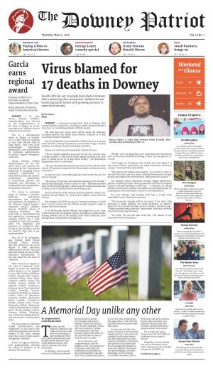 Virus Blamed for 17 Deaths in Downey