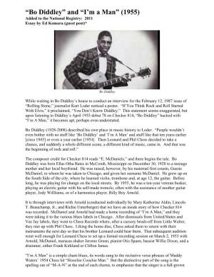 “Bo Diddley” and “I'm a Man” (1955)