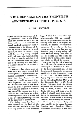 Some Remarks on the Twentieth Anniversary of the C