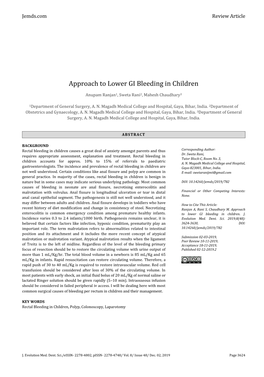 Approach to Lower GI Bleeding in Children