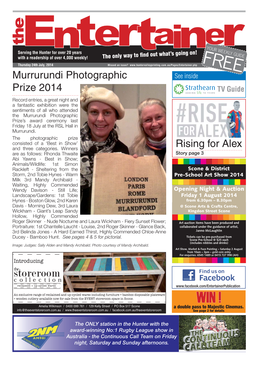 Murrurundi Photographic Prize 2014 Rising for Alex