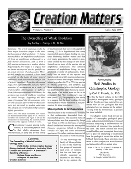 Creation Matters 1998, Volume 3, Number 3