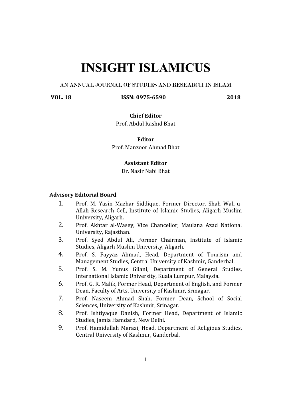 Insight Islamicus
