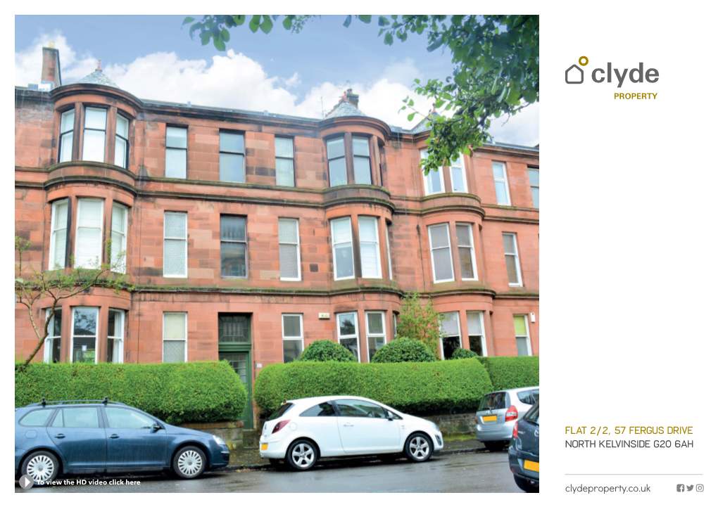 Flat 2/2, 57 Fergus Drive North Kelvinside G20 6AH