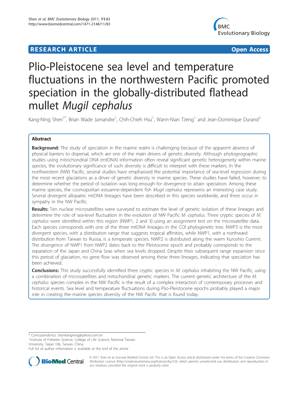 Plio-Pleistocene Sea Level and Temperature Fluctuations in The