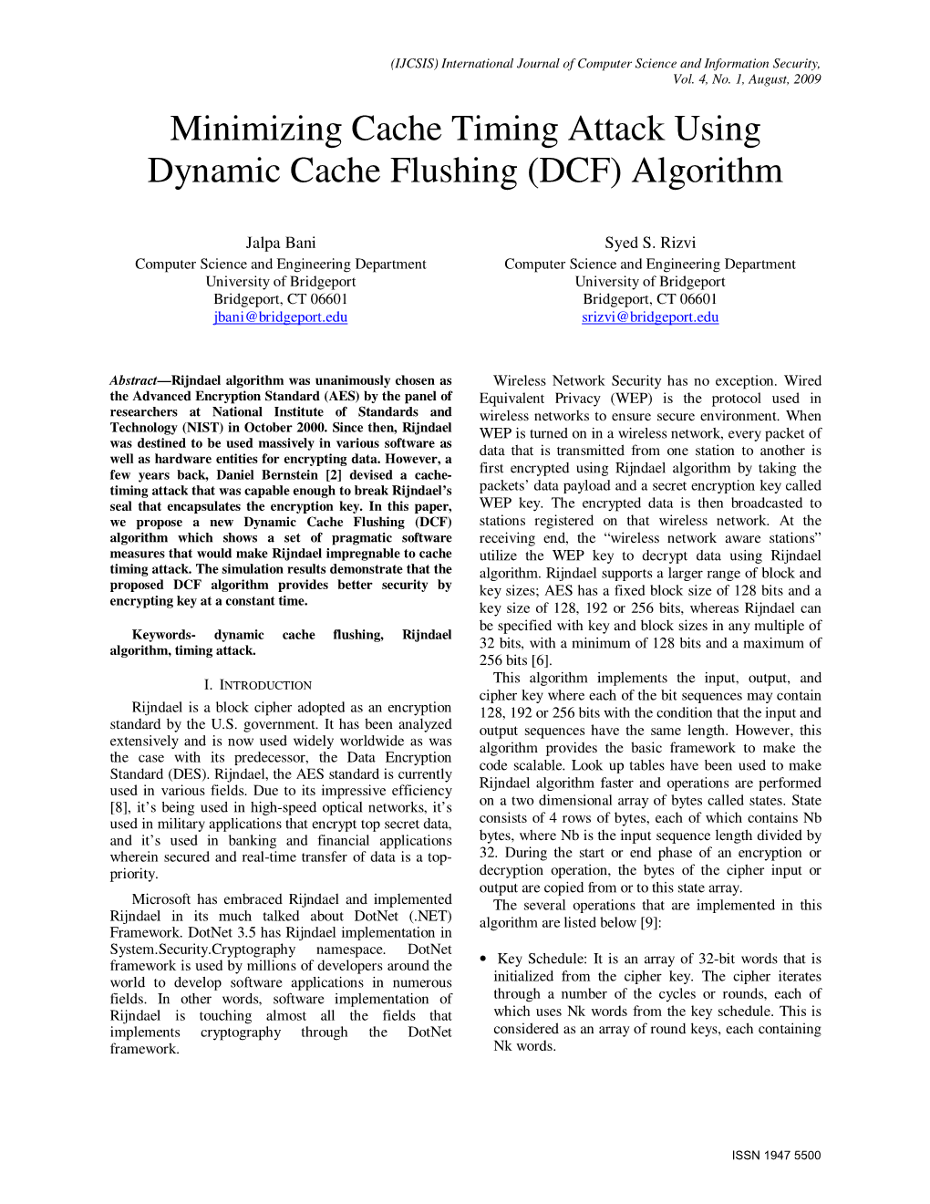 Minimizing Cache Timing Attack Using Dynamic Cache Flushing (DCF) Algorithm