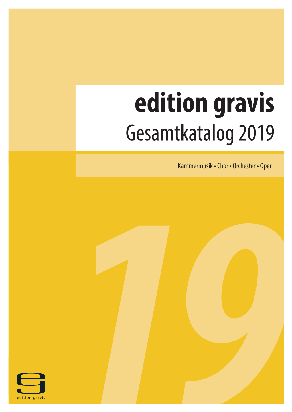 Edition Gravis Gesamtkatalog 2019