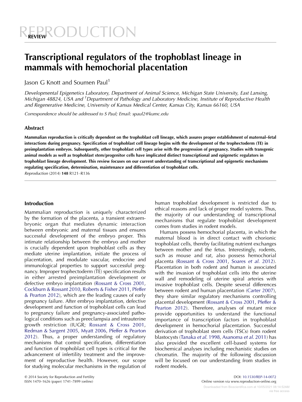 Uterine and Placental KISS1 Regulate Pregnancy: What We Know and The