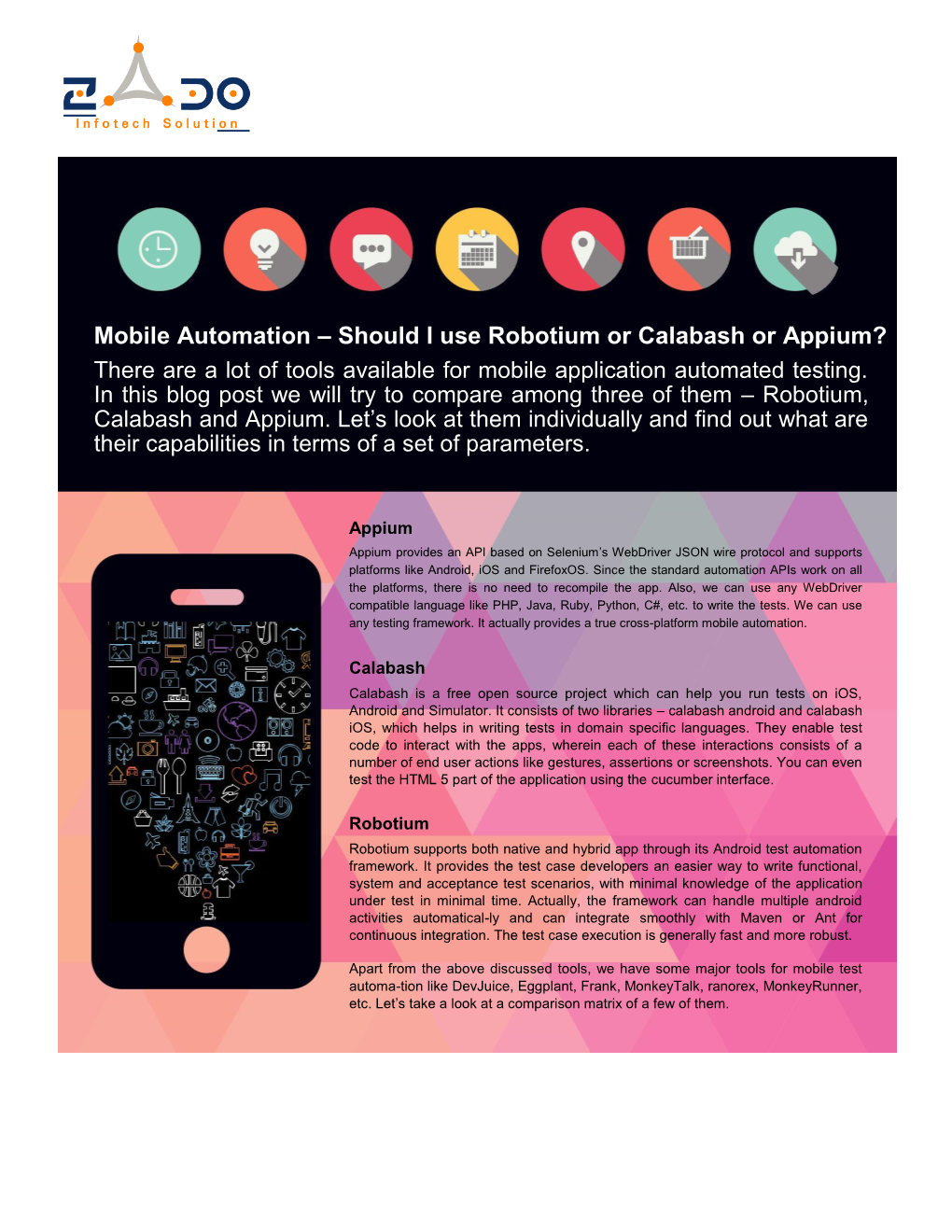 Mobile Automation – Should I Use Robotium Or Calabash Or Appium?