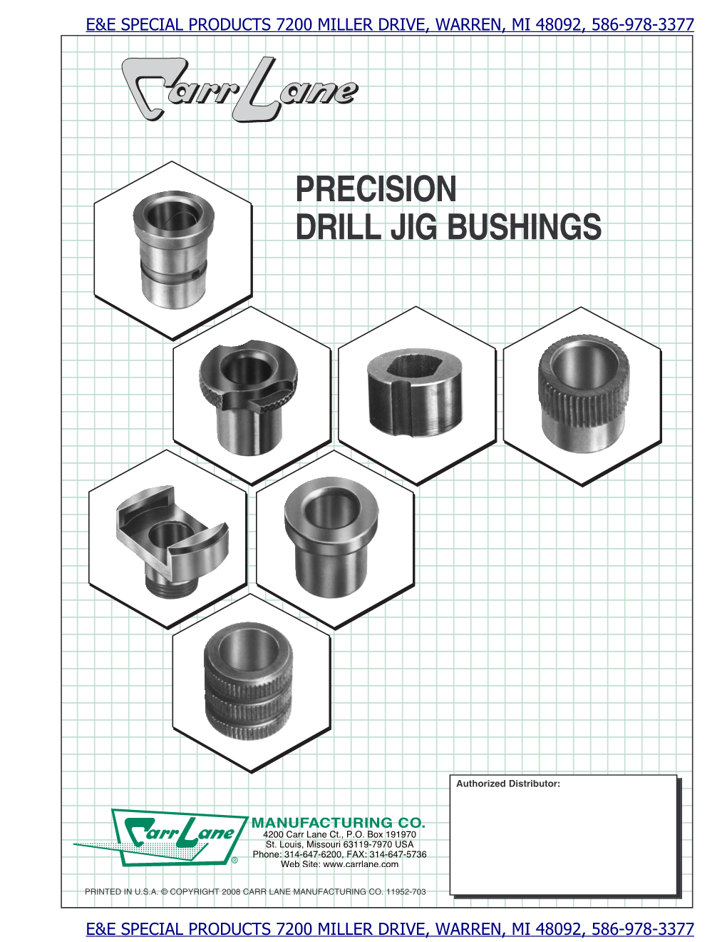 Carr Lane Drill Jig Bushing Catalog