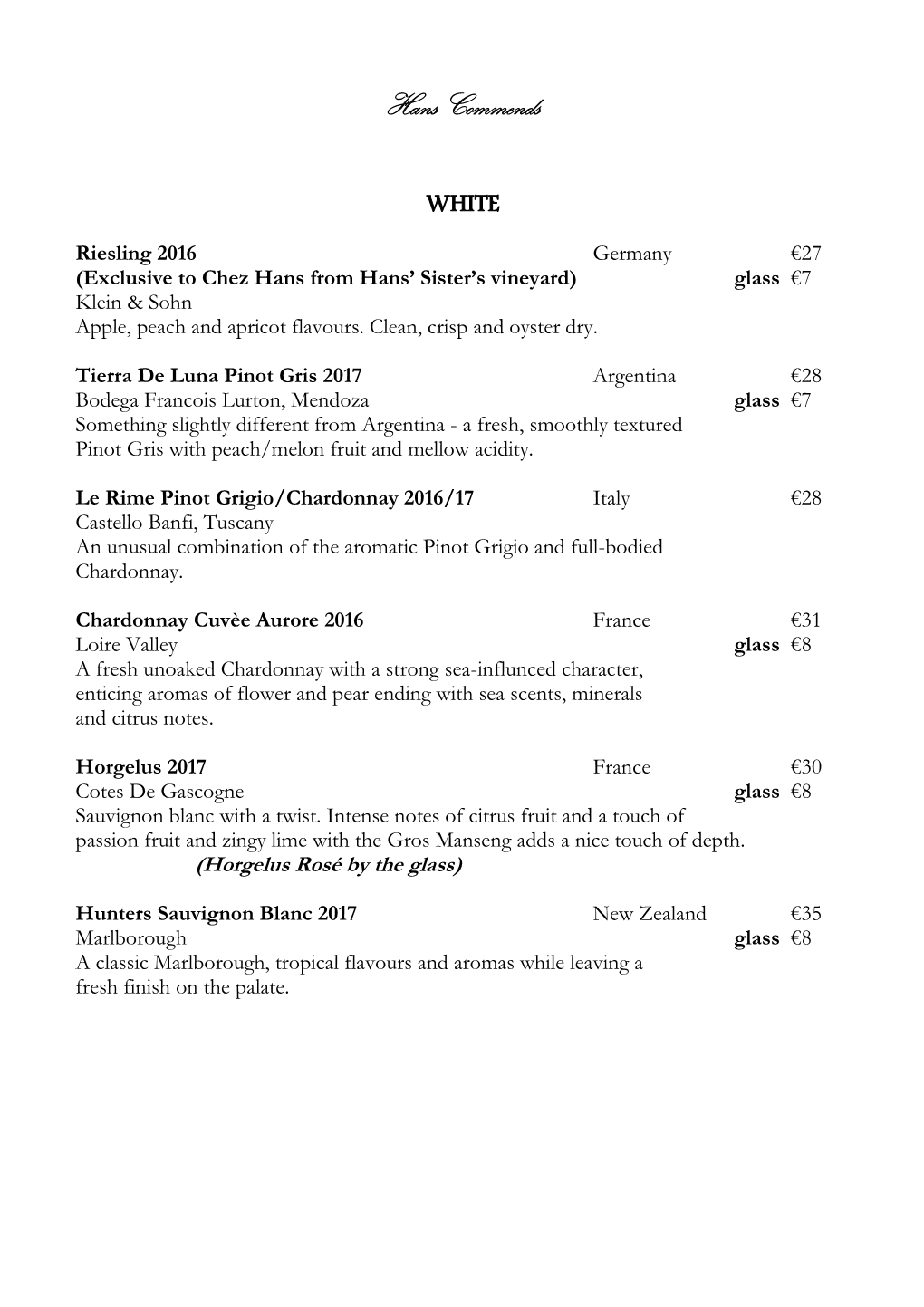 Download Wine List