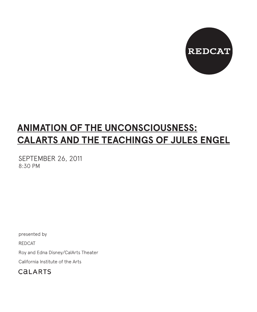 Animation of the Unconsciousness: Calarts and the Teachings of Jules Engel