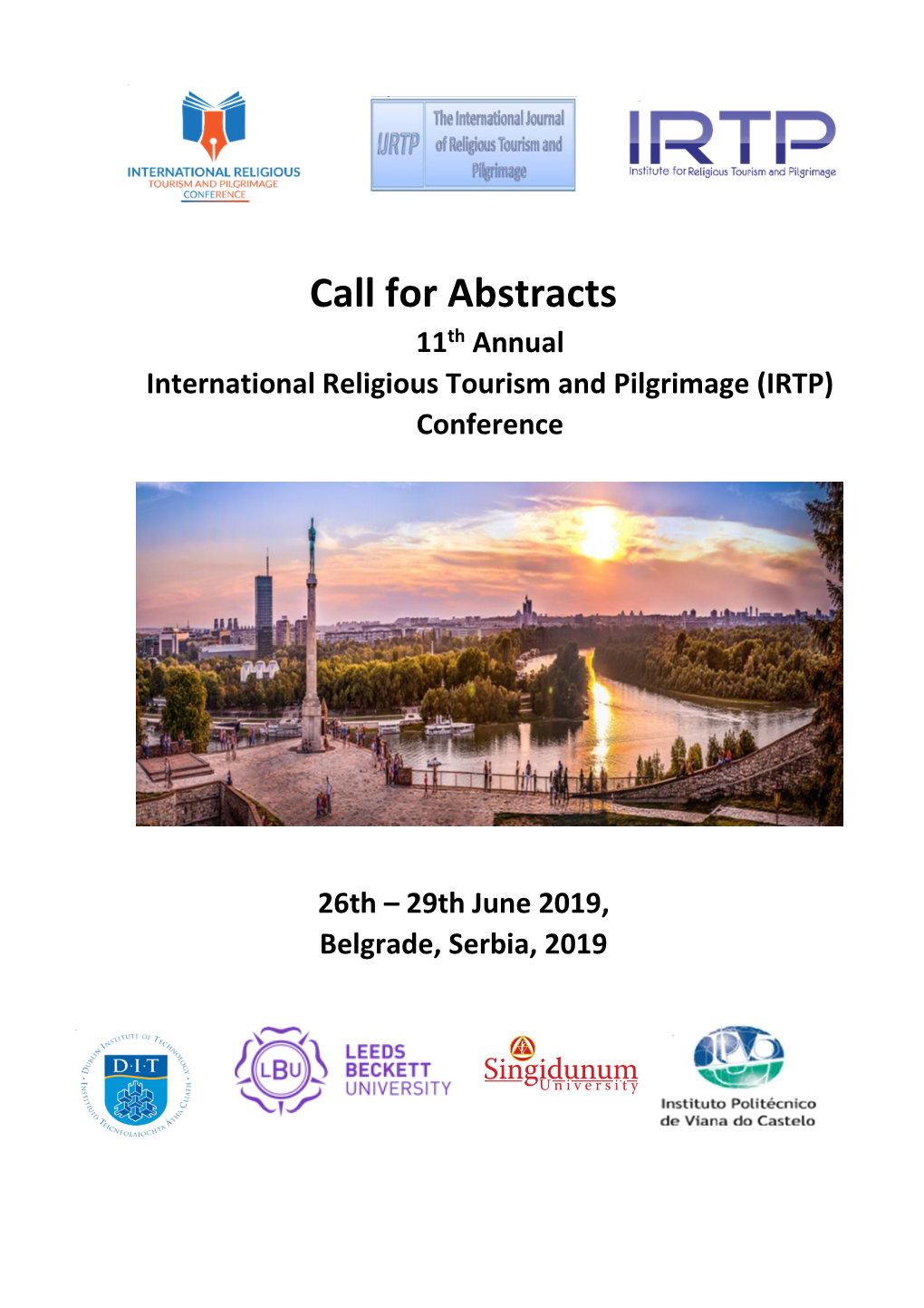 Call for Abstracts 11Th Annual International Religious Tourism and Pilgrimage (IRTP) Conference