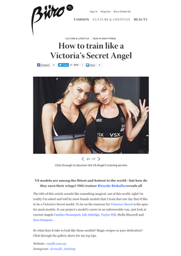 How to Train Like a Victoria's Secret Angel