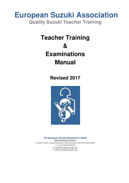 Teacher Training & Examinations Manual