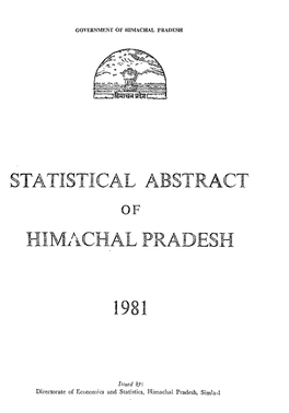 Statistical Abstract of Himachal Pradesh 1981 D
