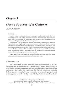 Decay Process of a Cadaver 85