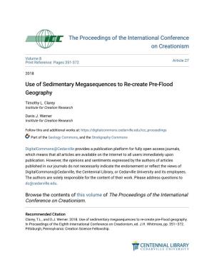 Use of Sedimentary Megasequences to Re-Create Pre-Flood Geography