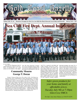 Sea Cliff Fire Dept. Annual Inspection
