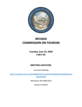 Nevada Commission on Tourism