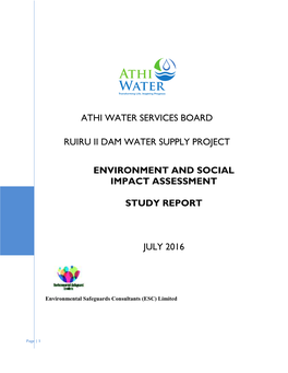ESIA 1279 Ruiru II Dam Report