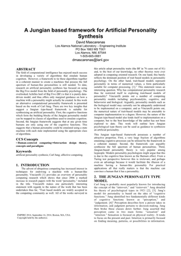 A Jungian Based Framework for Artificial Personality Synthesis