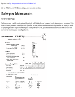 Dekatron Counters