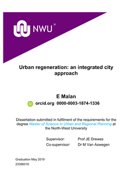 Urban Regeneration: an Integrated City Approach