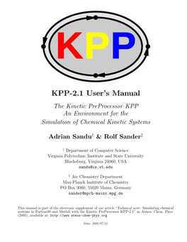 KPP-2.1 User's Manual