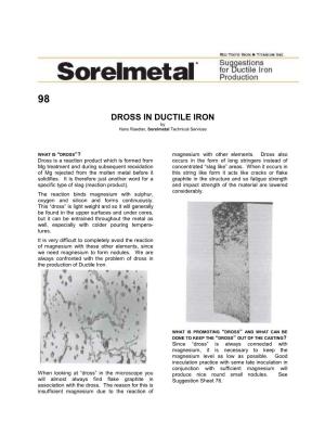 DROSS in DUCTILE IRON by Hans Roedter, Sorelmetal Technical Services
