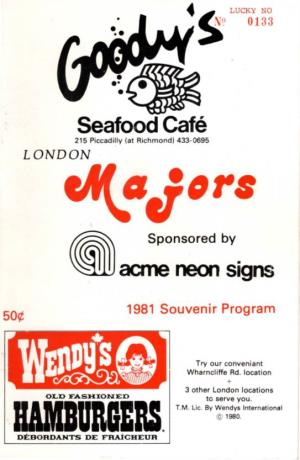 1981 London Majors Program