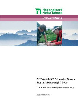 NATIONALPARK Hohe Tauern Tag Der Artenvielfalt 2008