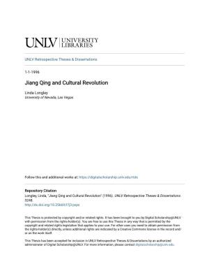 Jiang Qing and Cultural Revolution