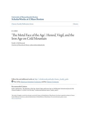 Hesiod, Virgil, and the Iron Age on Cold Mountain Emily A