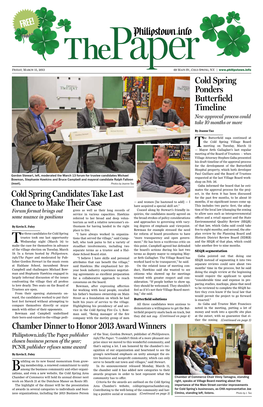 Cold Spring Ponders Butterfield Timeline Cold Spring Candidates