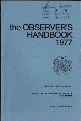 Observer's Handbook 1977