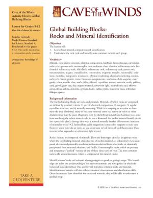 Global Building Blocks: Rocks and Mineral Identification