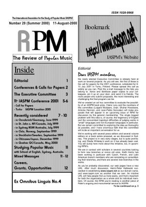 RPM for Discussion by the General Membership