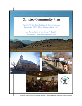 GALISTEO COMMUNITY PLAN Adopted by The