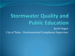 Stormwater Quality and Public Education